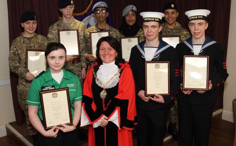 Cadets with DL of Hounslow Maria Pedro